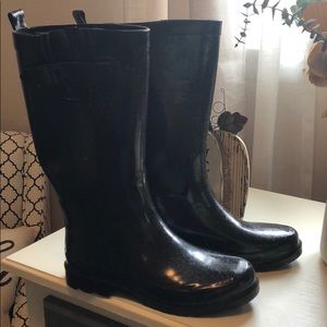 Capelli Black Shimmer rain boots